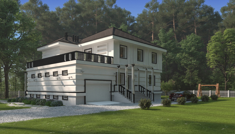 Обложка проекта: Проект дома в стиле АРТ-Дэко в Махачкале