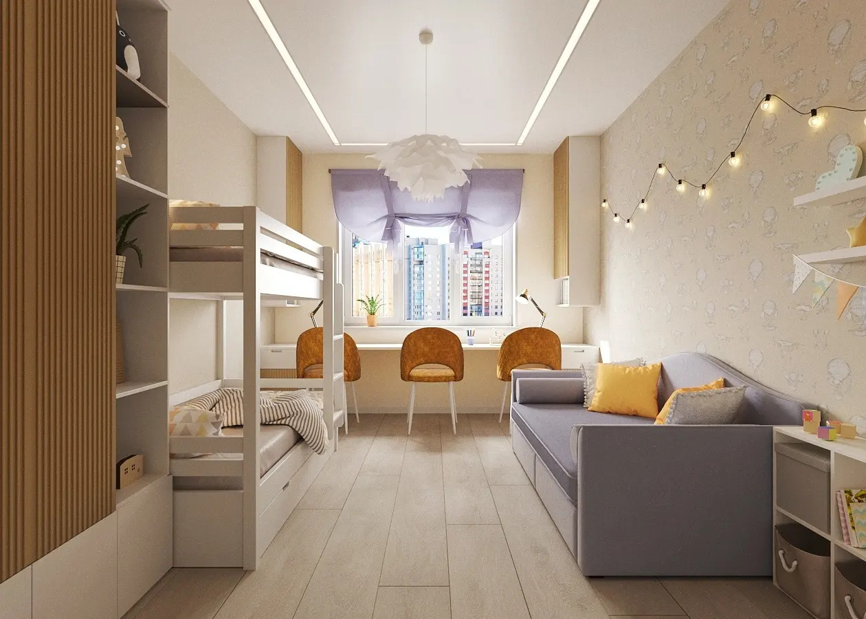 Обложка проекта: Детская для 3х девочек