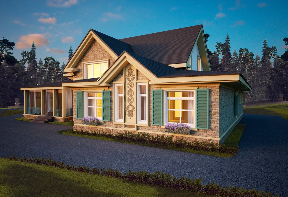 Обложка проекта: Проект индивидуального жилого дома в поселке Малинки Village