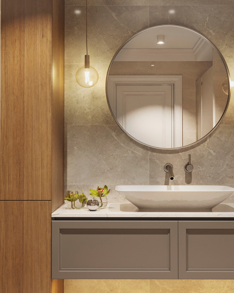 Обложка проекта: ЖК Александровский парк. Ванная