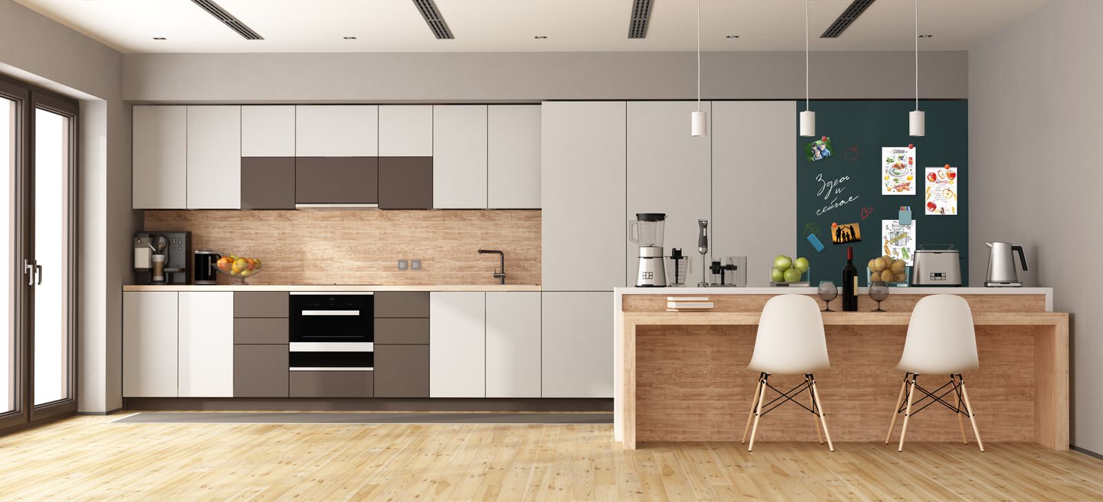 Обложка проекта: магнитно-меловые обои для интерьера кухни