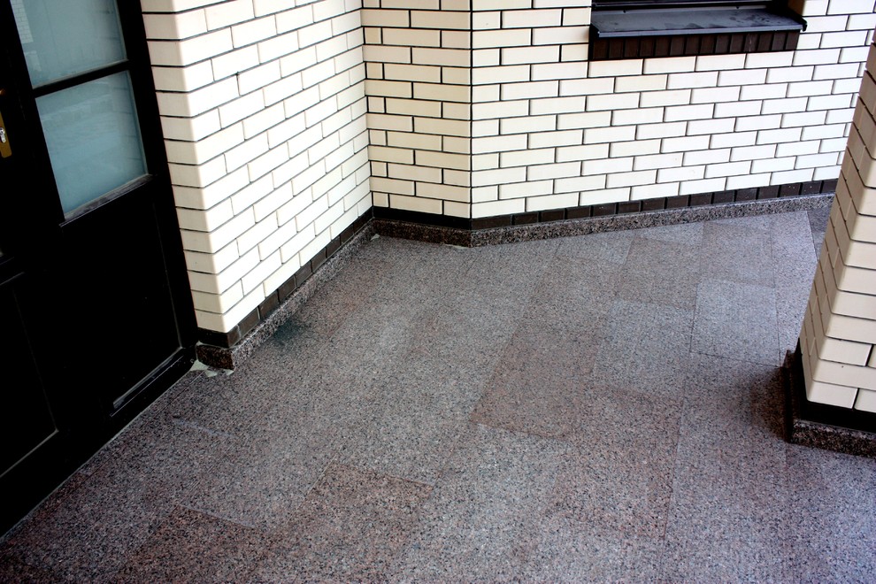 Парадная входная группа из гранита Цветок Украины