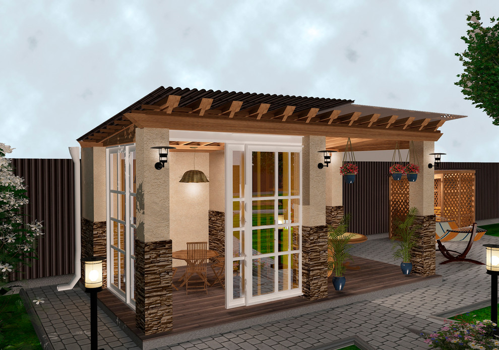 Благоустройство территории частного дома.