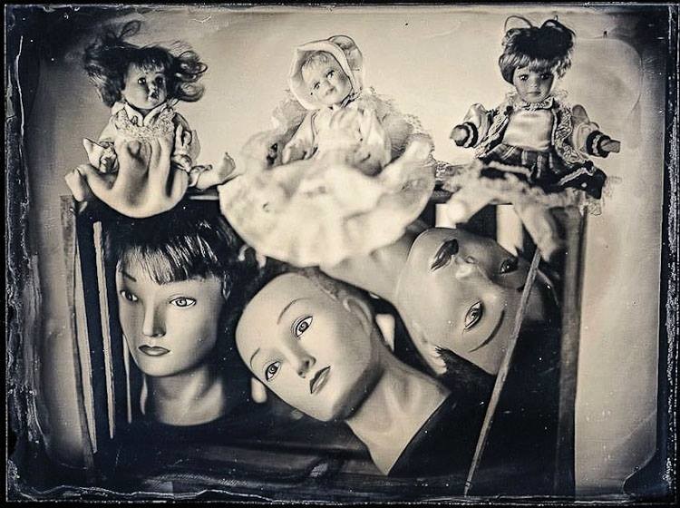 Фотографии для оформления интерьера в антикварной технике амбротип