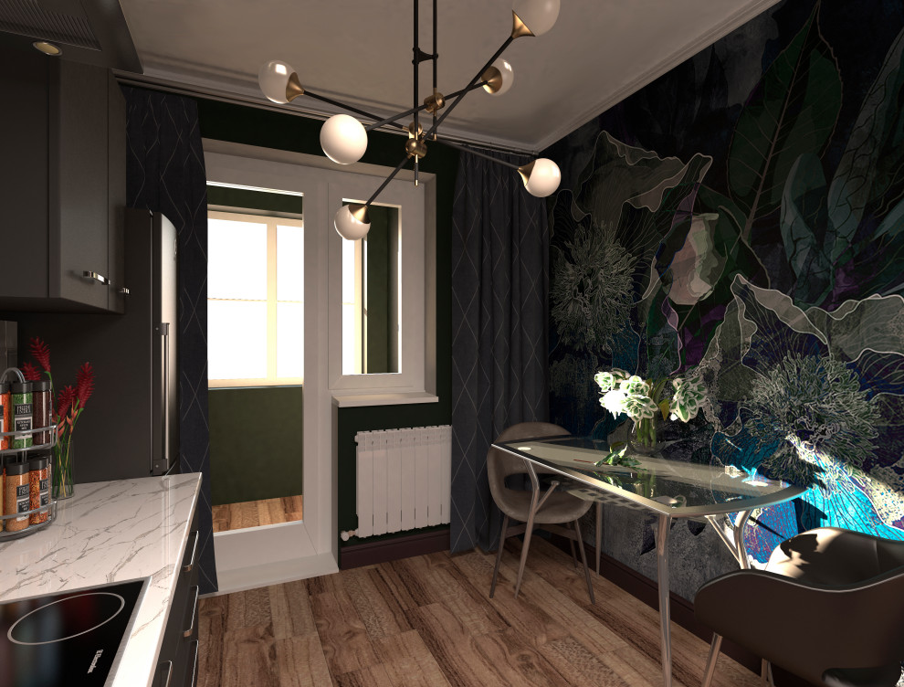 Однокомнатная квартира 34 кв.м. в трёх стилистических решениях.