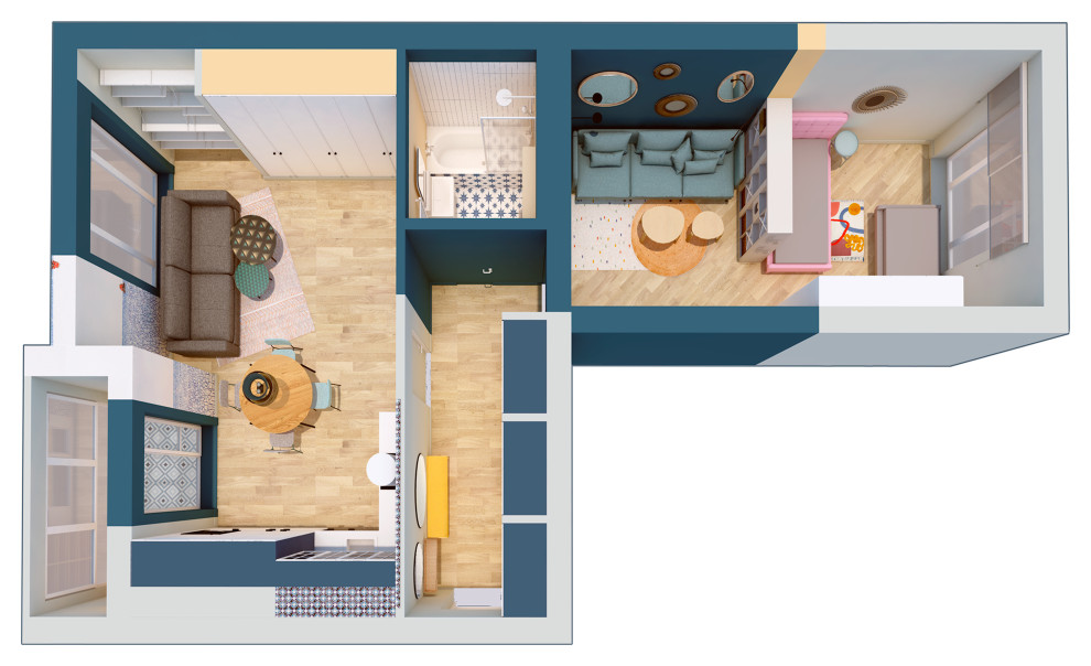 Апартаменты в Зеленоградске, 65 м кв