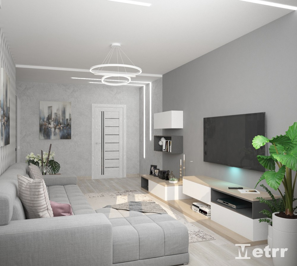 Дизайн - проект двухкомнатной квартиры S=70m2 на Арцыбушевской