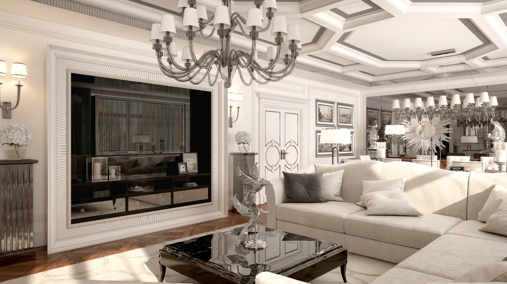 Обложка проекта: Гостиная. Усадьба  3000 кв.м – Россия, Подмосковье