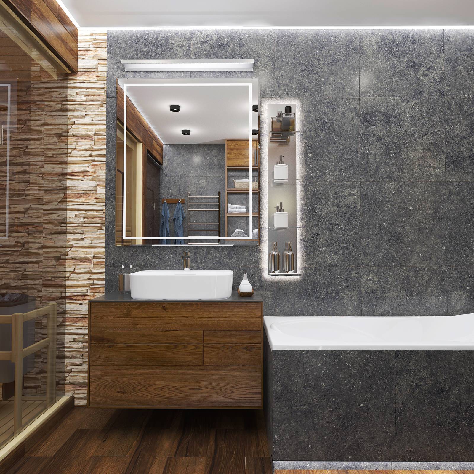 Проект двухуровневой квартиры  в стиле Лофт (135 кв м)