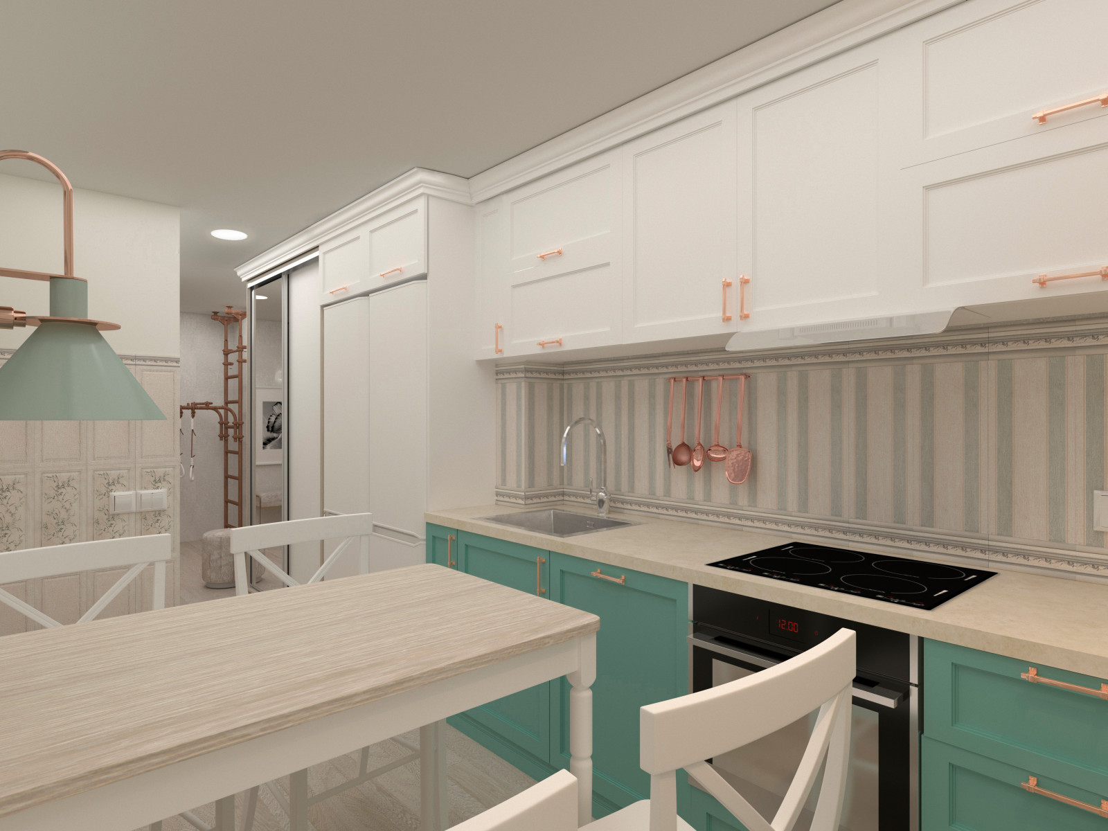 Комната и кухня в квартире