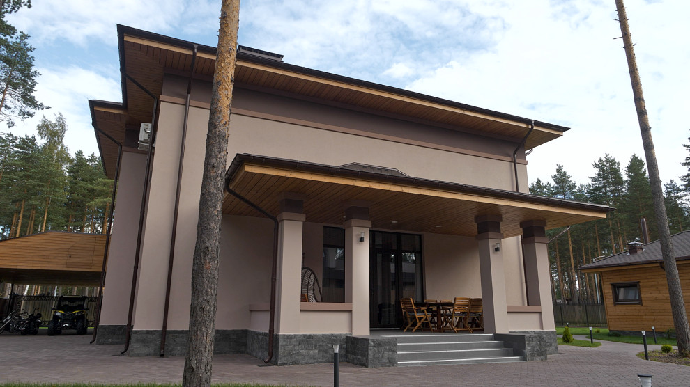 Дом из кирпича в "Охтинском парке"