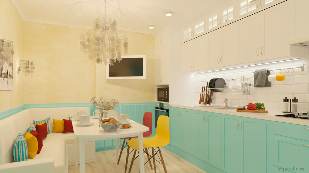 Дизайн-проект кухни в стиле современный Прованс