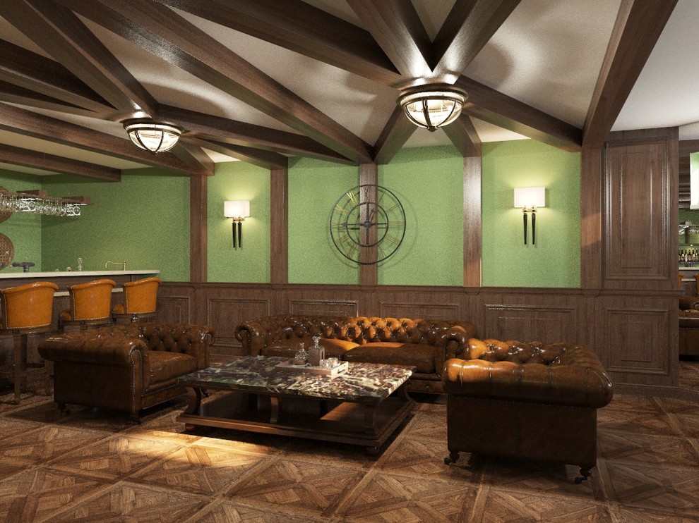 Комната отдыха в стиле английского паба
