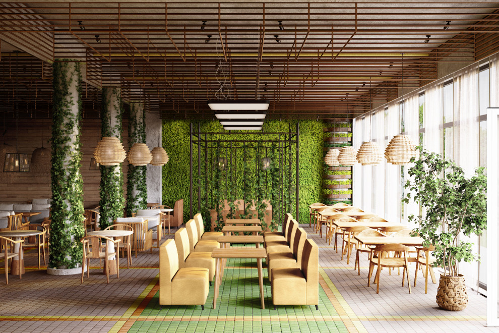 Ресторан здоровой пищи в Экостиле