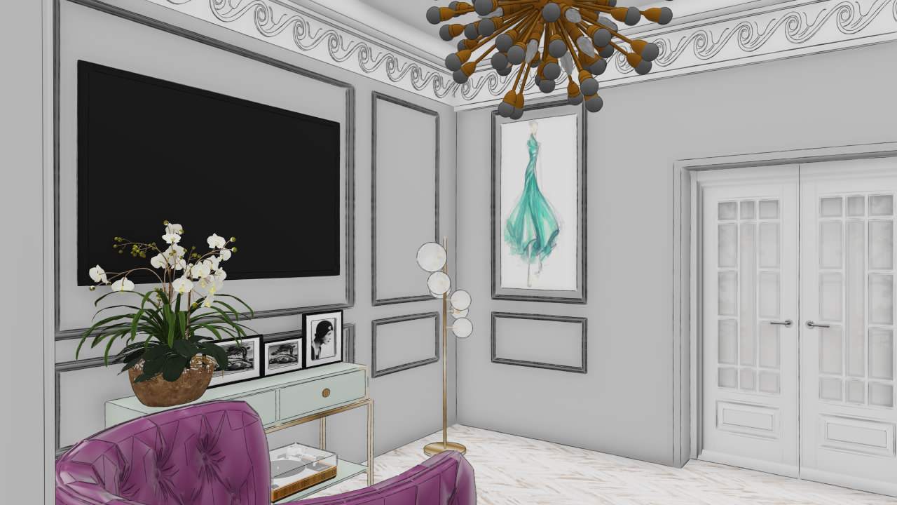 Обложка проекта: Гостиная скетчи