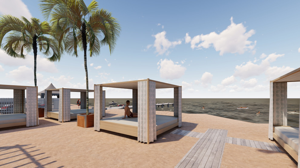 Благоустройство пляжа в Крыму