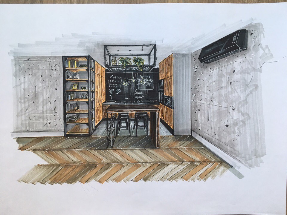 Таун-хаус в стиле лофт