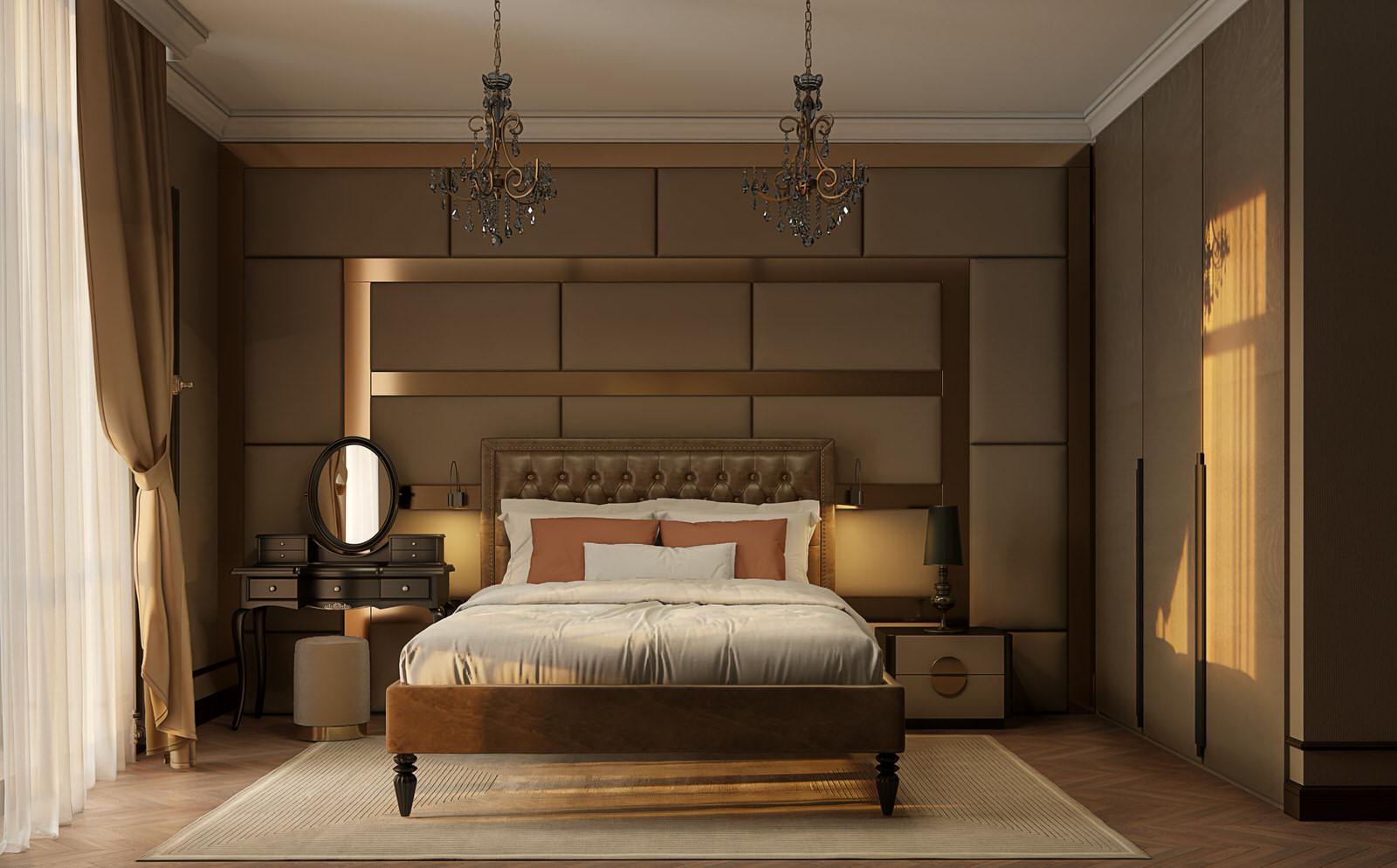 Квартира в теплых тонах