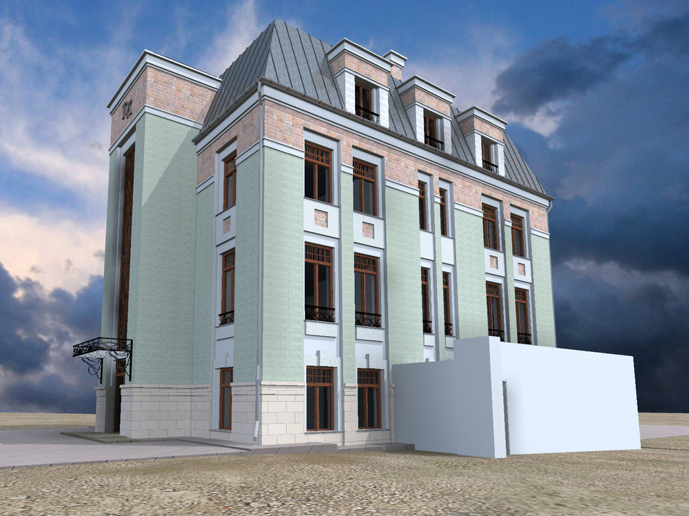 Дизайн-проект фасада родового гнезда в стиле Модерн