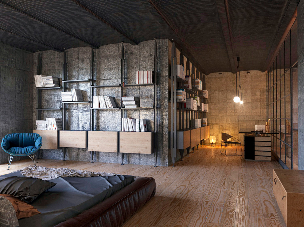 Зона спальни и кабинета