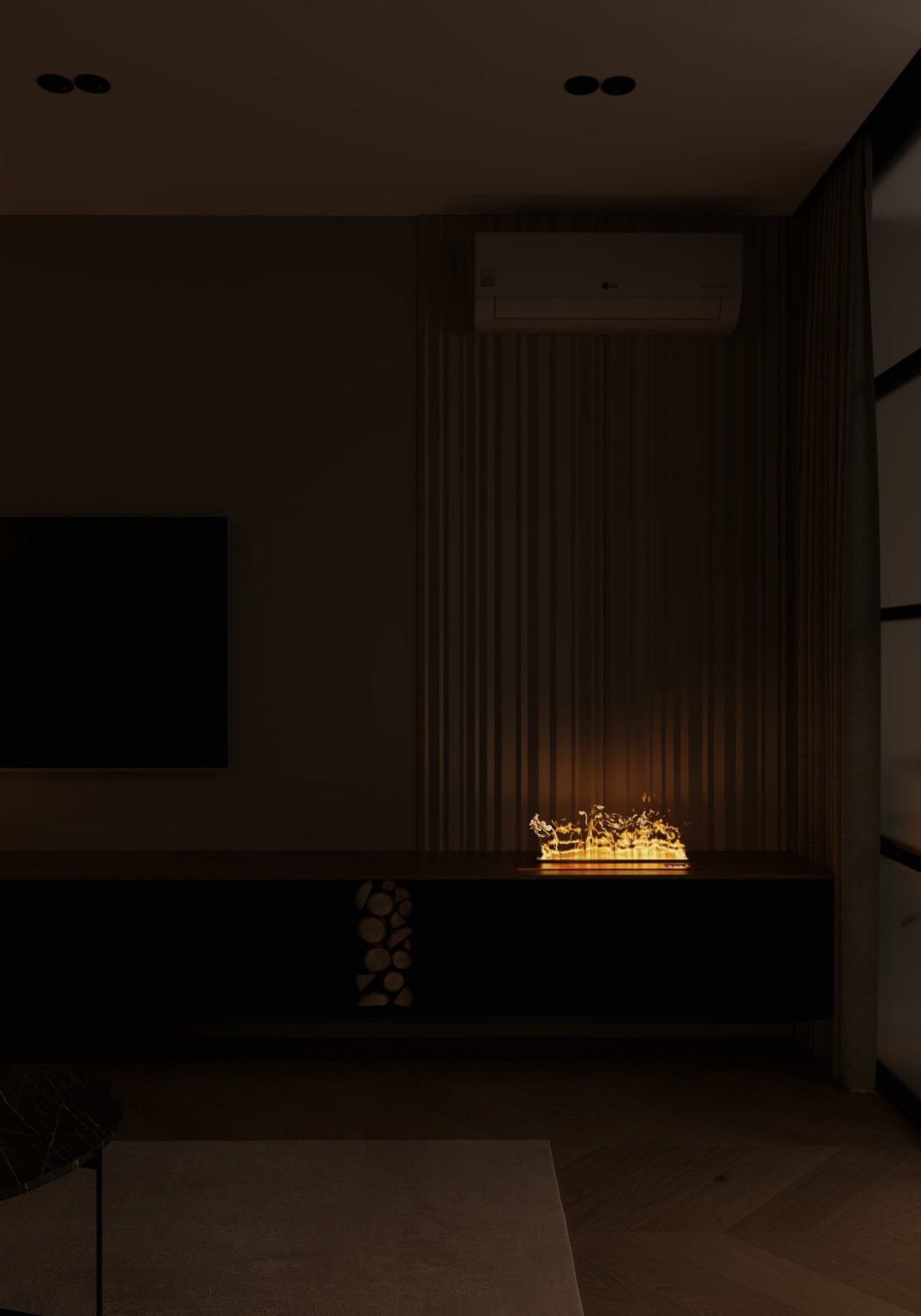 Гостиная (Трехкомнатная квартира, Пенза)