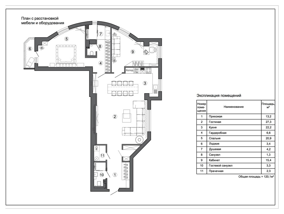 Houzz тур: Лофт с бетонным потолком в Ростове-на-Дону