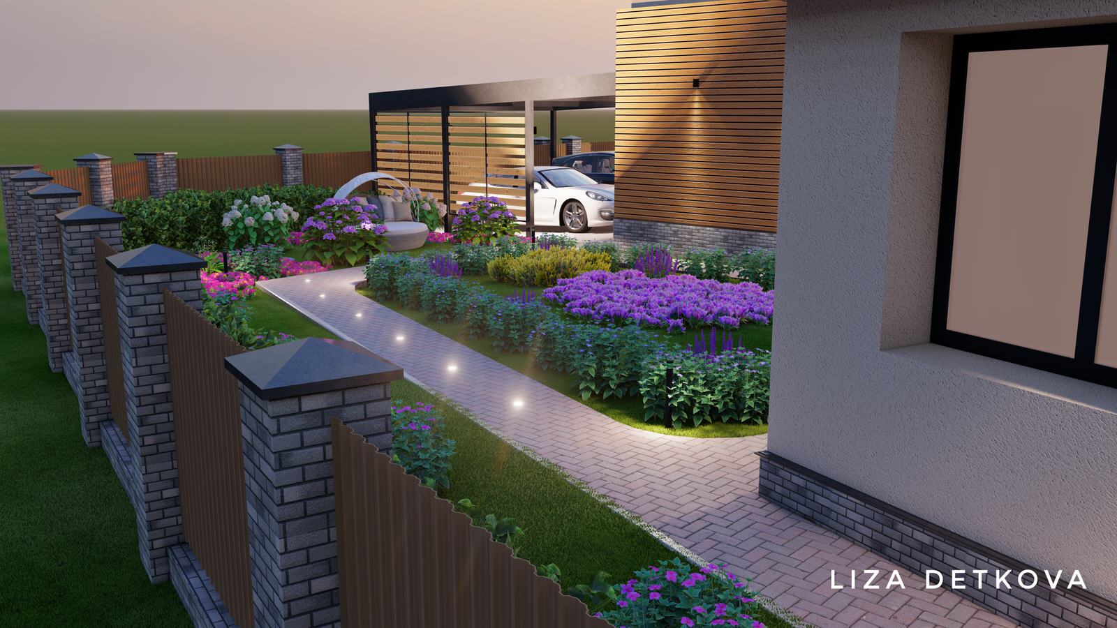 Усадьба: дом, баня, ландшафтный дизайн