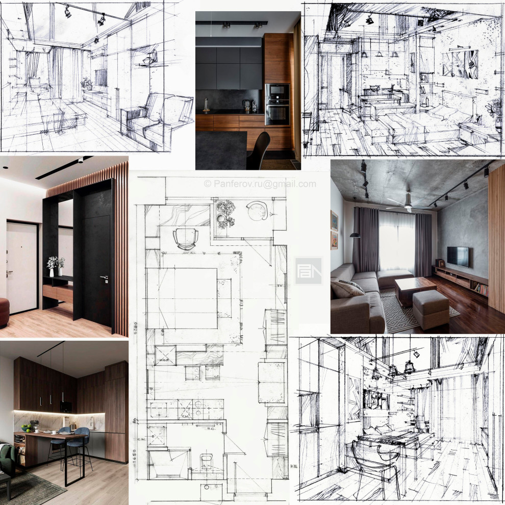 Обложка проекта: Дизайн-проект квартиры-студии в ЖК Лайнер