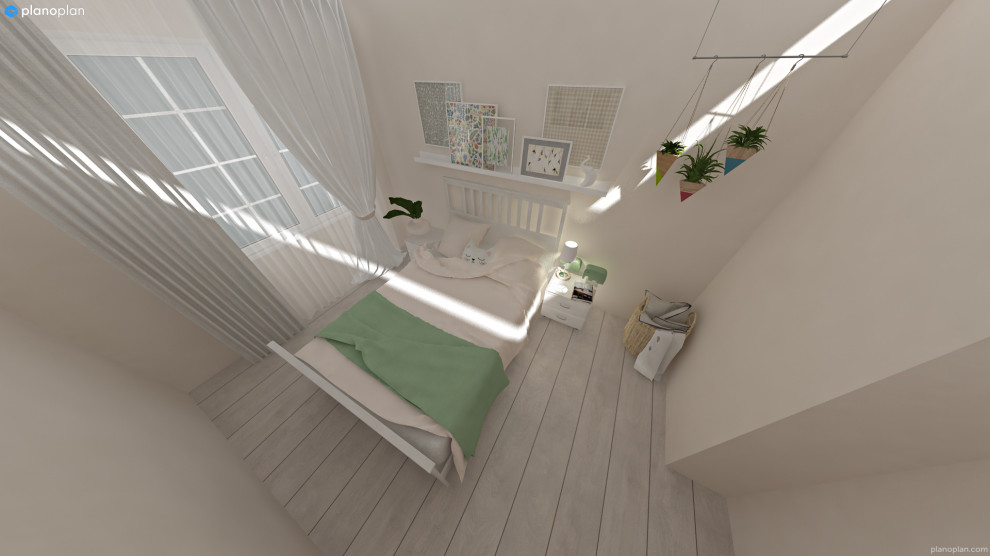 Спальня в скандинавском эко-стиле