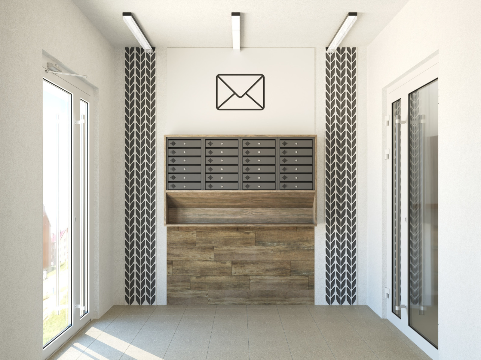 Интерьер МОПов в ЖК Уют Сити