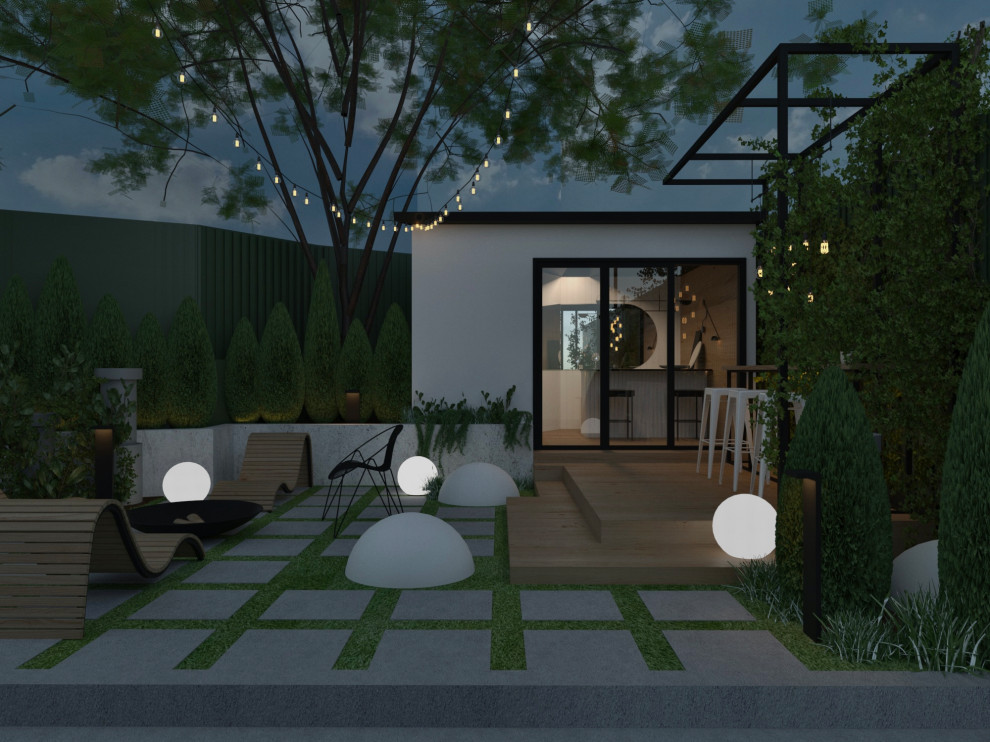 Обложка проекта: Ландшафтный дизайн двора ( Yard landscape design )