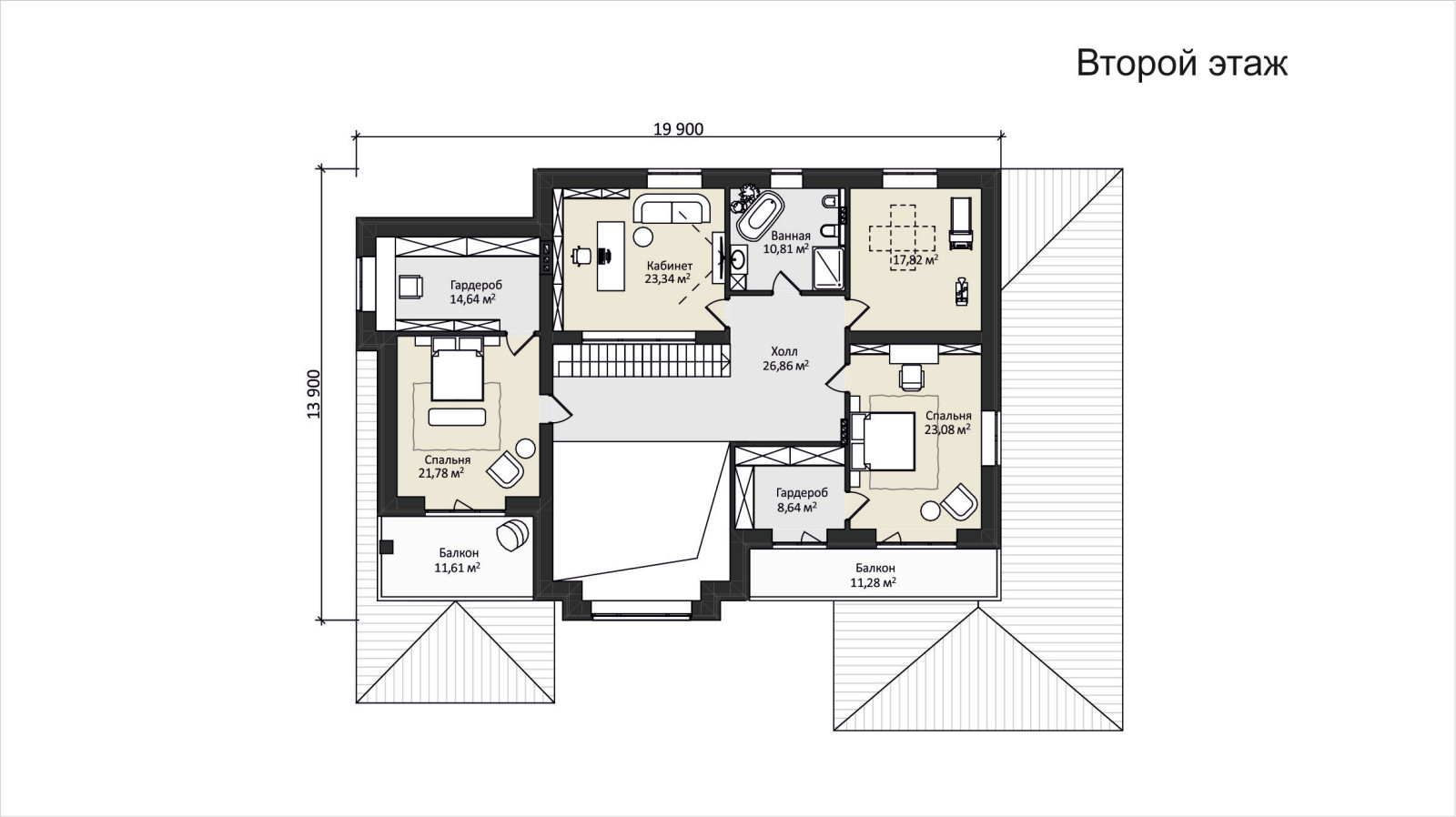 Проект дома в стиле Райта