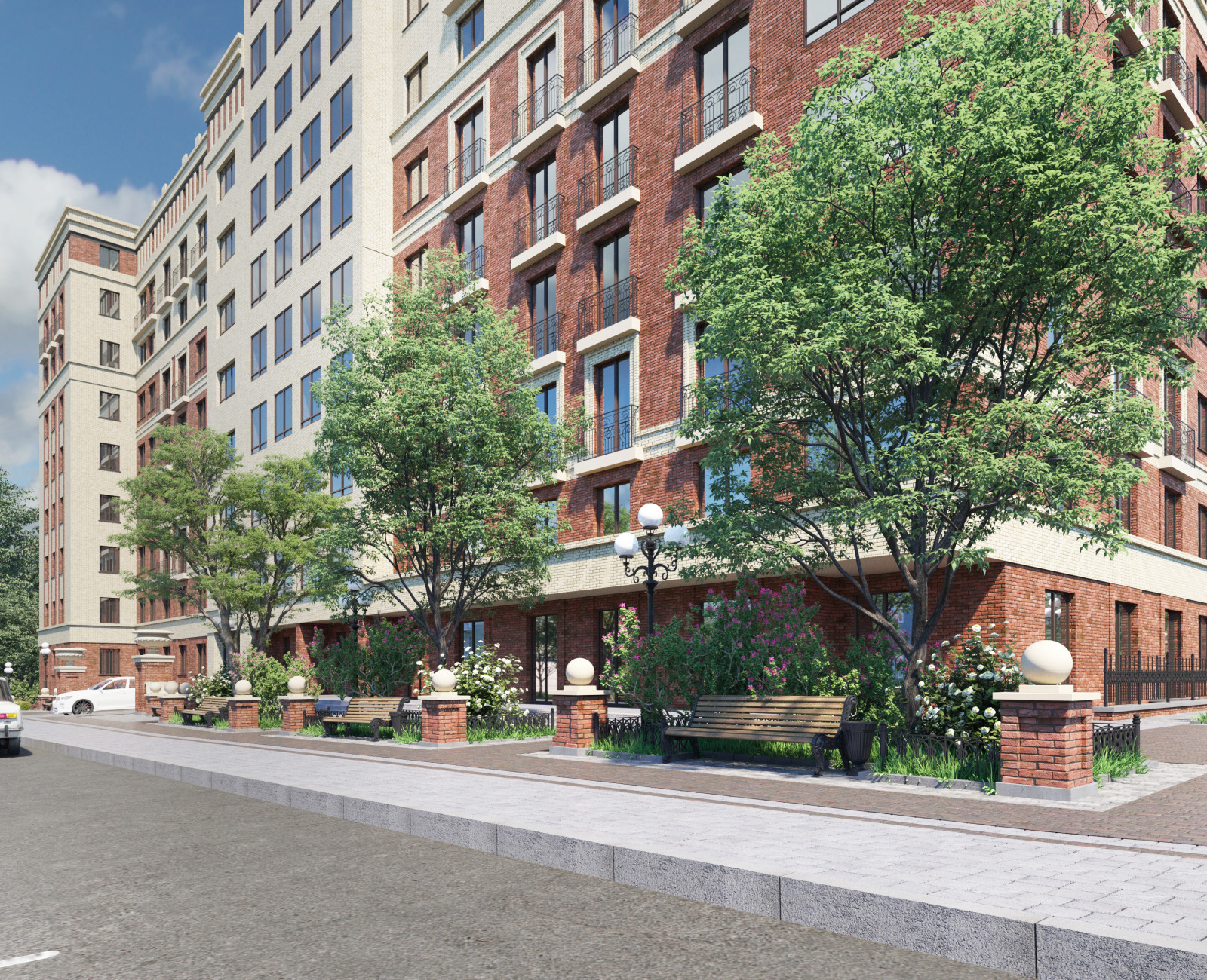 Благоустройство, ЖК "БУЛГАКОВ", СК "СТРИЖИ",Новосибирск