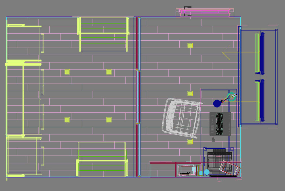 Кабинет, скрин в программе, вид сверху