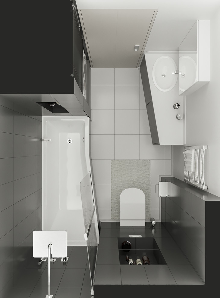 ЧЁРНАЯ ВАННАЯ КОМНАТА