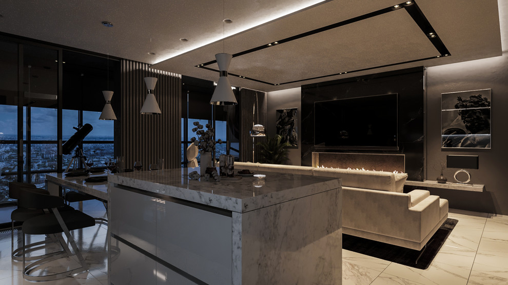 Room_002 ЖК "Скай Форт" - (кухня-гостиная)