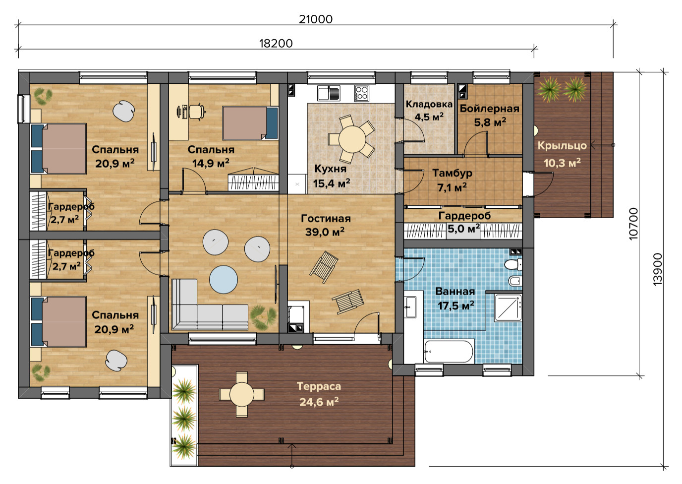 План 1-го этажа