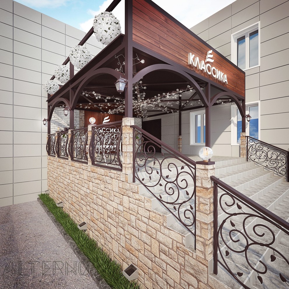 Дизайн крыльца банкетного зала