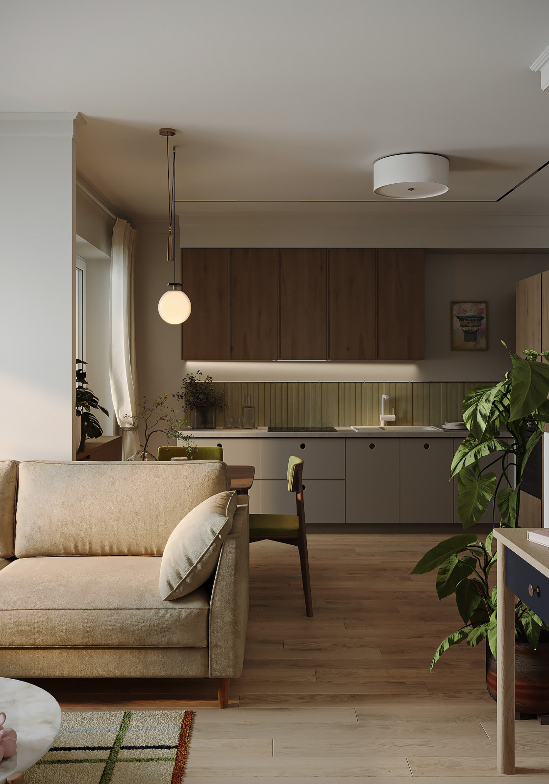 Вид на кухню