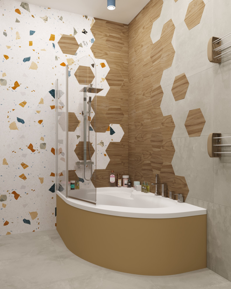 Ванная комната по проекту monochrome design