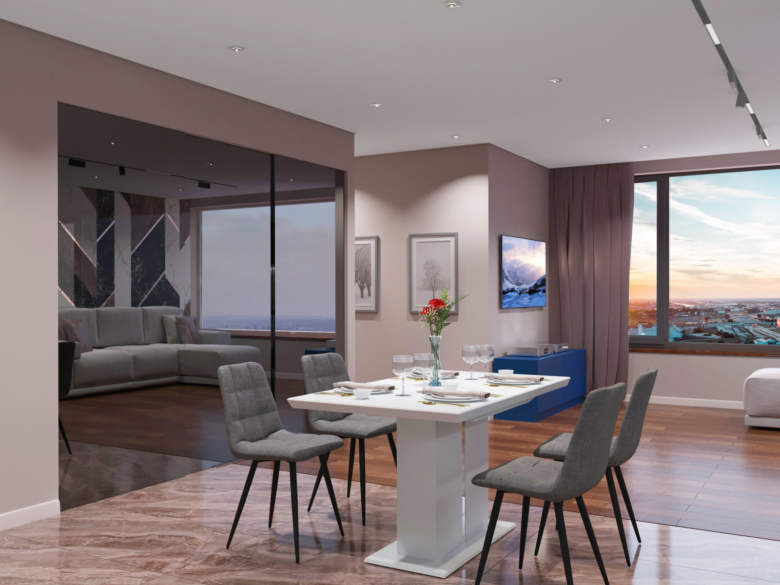 ЖК Дисквери, квартира в современном стиле