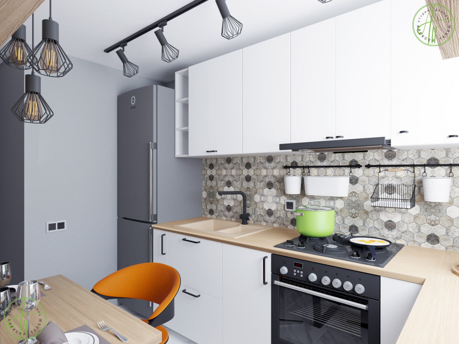 Обложка проекта: Дизайн проект кухни