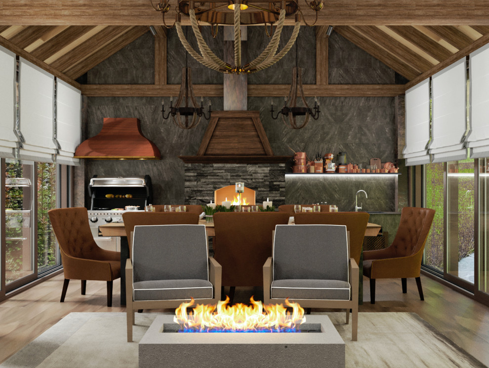 Дизайн интерьера веранды