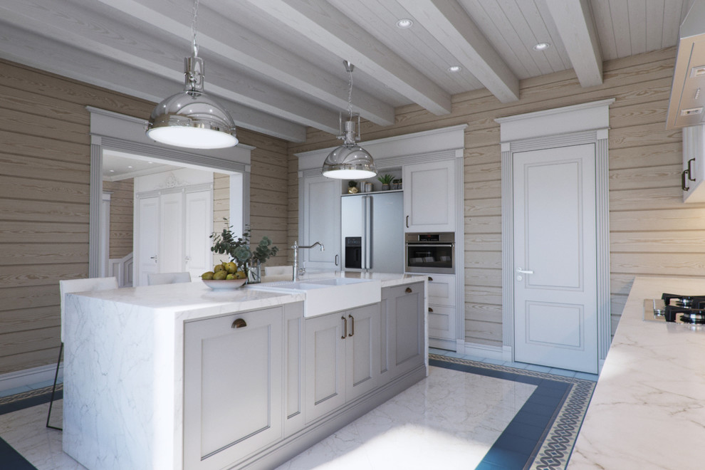 Загородный дом из клееного бруса со вторым светом