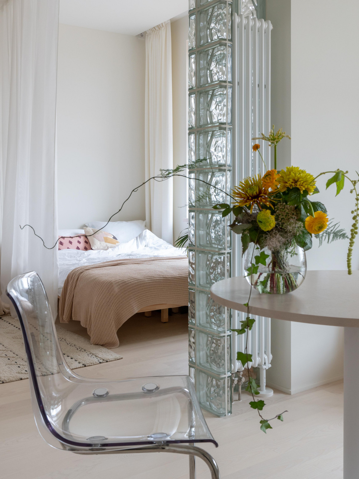 Квартира с стеклоблоками