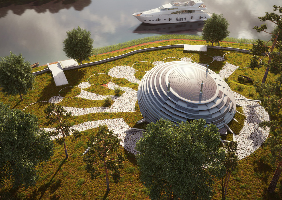 Дом-НЛО на берегу озера Селигер