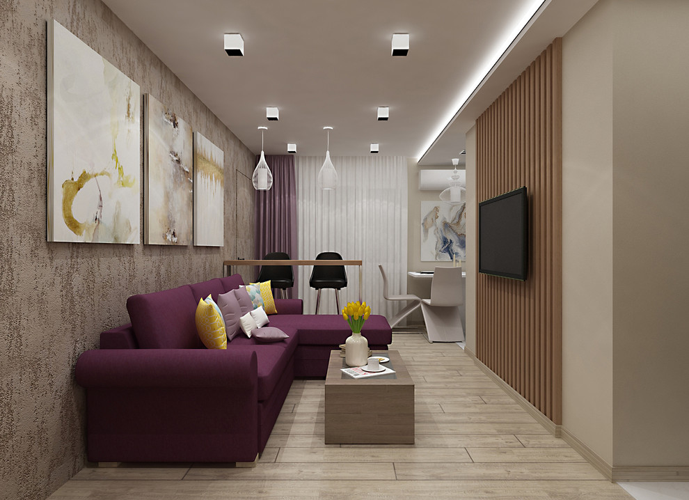 ДИЗАЙН-ПРОЕКТ ОДНОКОМНАТНОЙ КВАРТИРЫ «BURGUNDY»