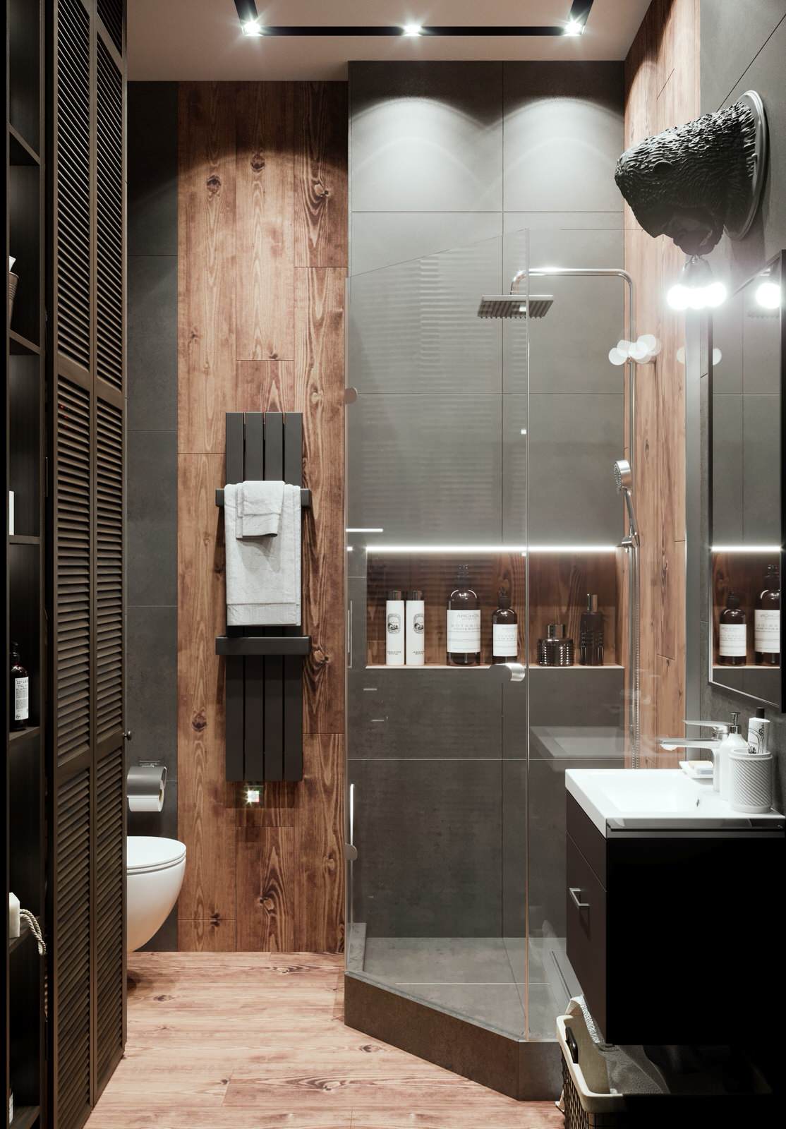 Проект интерьера трехкомнатной квартиры в Москве