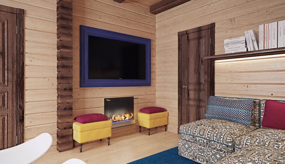 Обложка проекта: Кухня - гостинная в банном домике