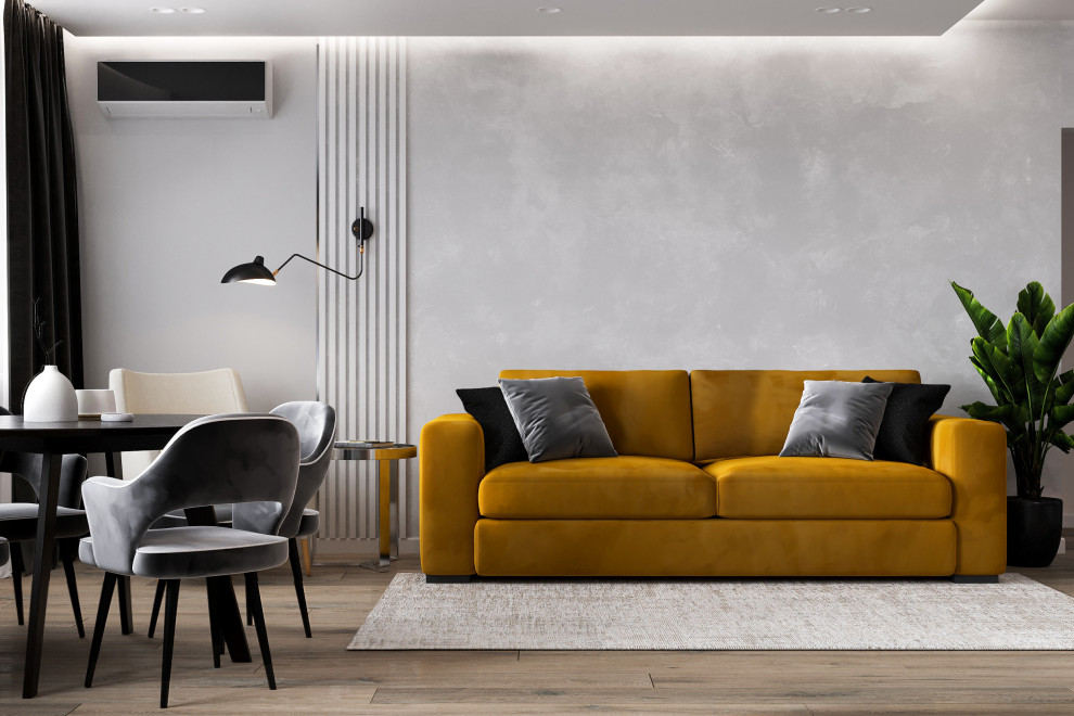 Гостиная-кухня в современном стиле